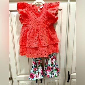 Sparkle in Pink girls 2-piece outfit size 2X (7/8). Excellent used condition.